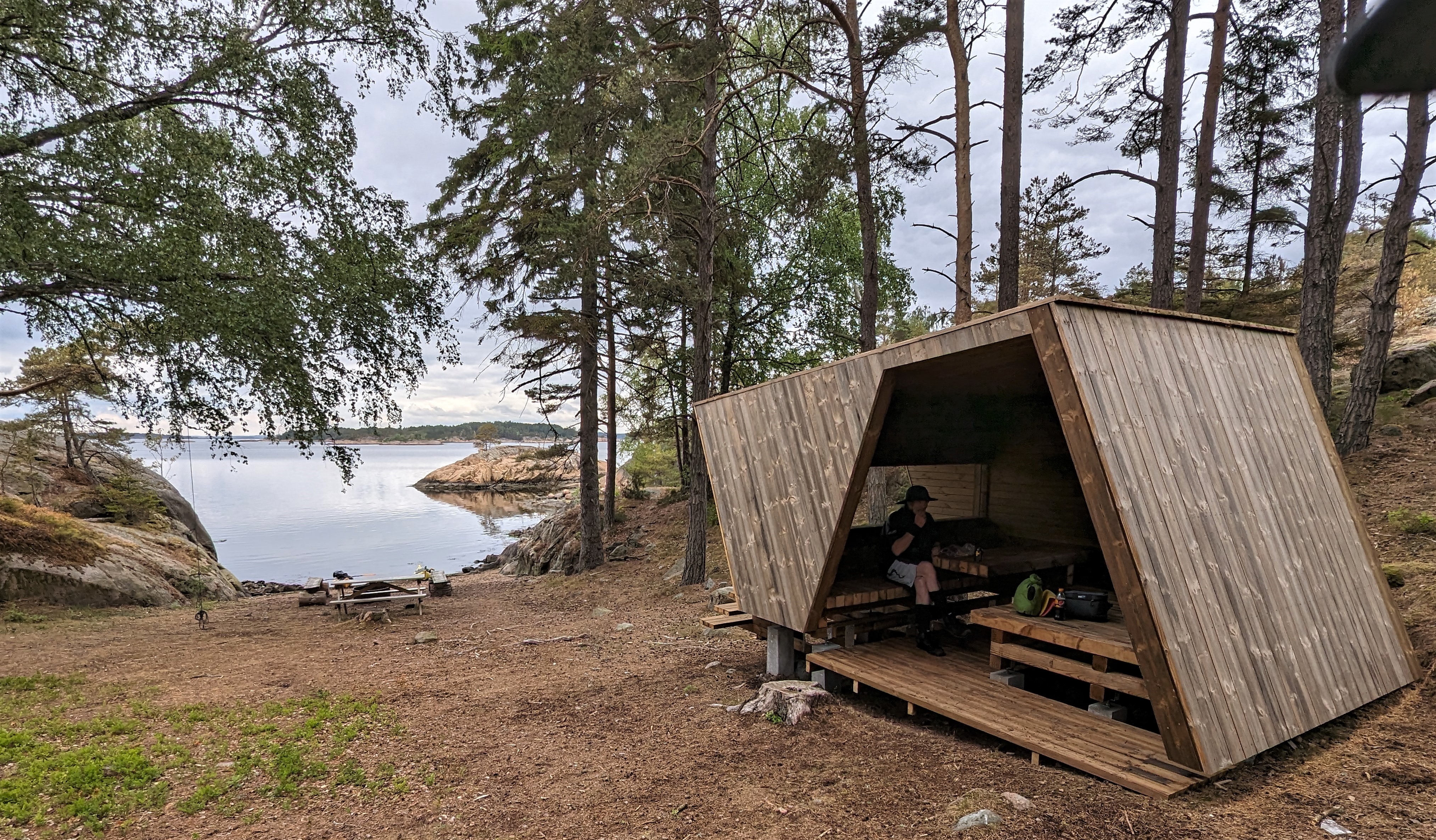 Padlehuken på Bringebærholmen er klar