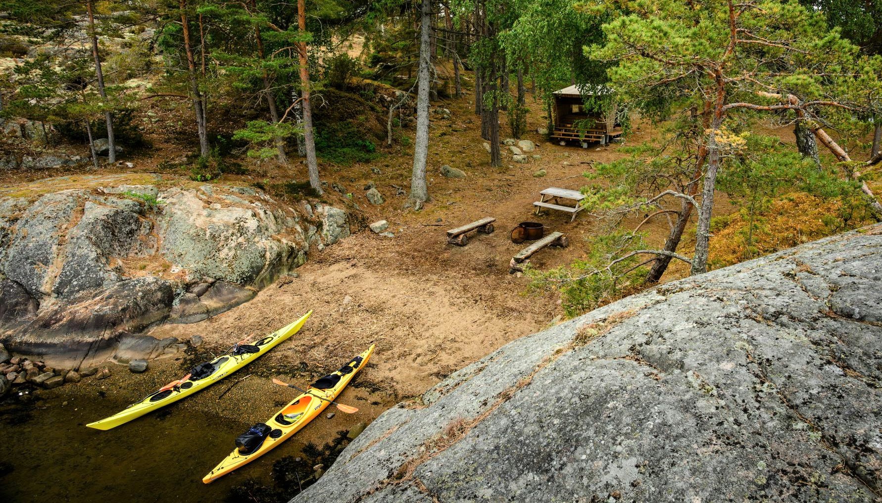 Padlehuken på Bringebærholmen er klar